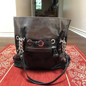 Italian Leather Aqua Madonna satchel